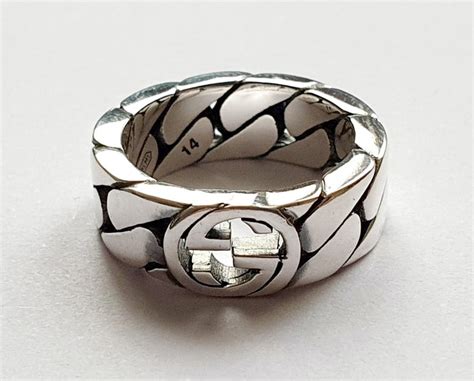 anillo de plata 925 gucci